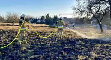 PIJANÓW, WILCZKOWICE. Najpierw czujka tlenku węgla. Potem ogień na łące: piromani znów w akcji
