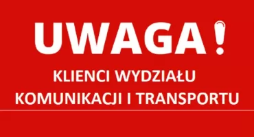Informacja Wydziału Komunikacji i Transportu Starostwa Powiatowego w Końskich
