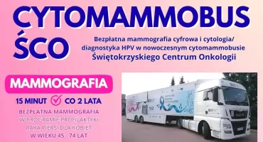 Bezpłatna mammografia cyfrowa i cytologia w Gowarczowie. Przyjedzie cytomammobus