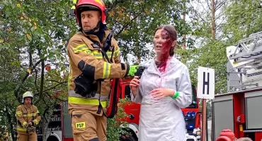 KOŃSKIE. Wybuch w szpitalu - poszkodowanych 10 osób. Pożar lasu w leśnictwie Smolarnia... Ćwiczenia strażaków i policjantów